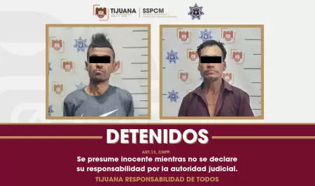 Caen dos hombres en Tijuana por presunto robo de cableado y da�os a transporte p