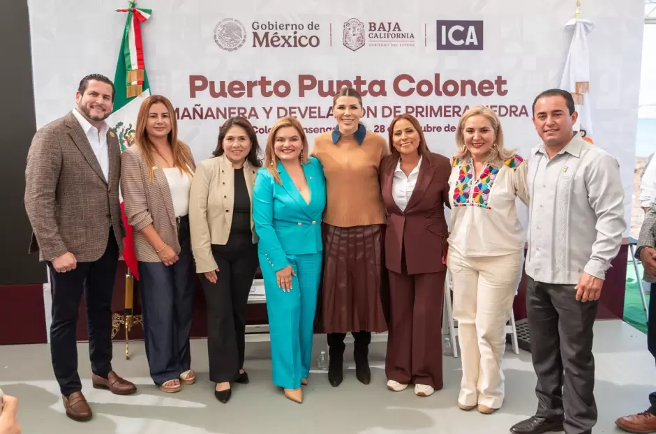Asiste Ismael Burgue�o a la colocaci�n de la primera piedra del Puerto Punta Colonet