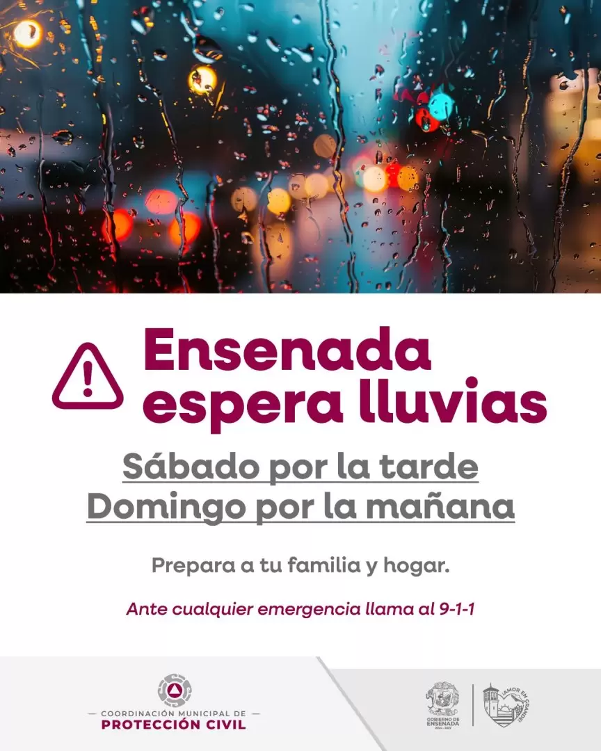 Prevén lluvias, vientos y posibles tormentas eléctricas a partir de este sábado