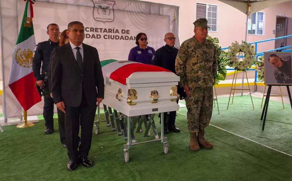 Despiden con honores a la agente Dafny Astrid Manzano Córdova