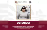 Detienen agentes de la SSPCM a una mujer por presuntamente causar lesiones a un menor