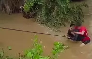 VIDEO Rescatan a menor atrapado en arroyo en Los Cabos