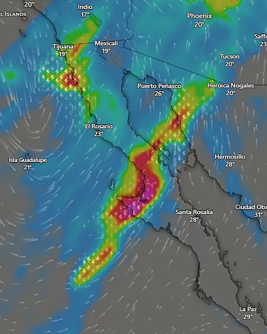 Pronostican lluvias intensas, vientos fuertes y descenso de temperatura.